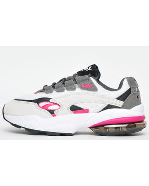 Venom de celda Puma White Purple Textile Lace Up Bown Entrenadores - Hombres