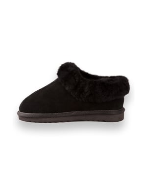 Aus Wooli Australia Zapatillas tobilleras tradicionales unisex de lana de oveja - Negro