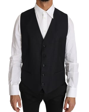 Chaleco de lana y seda gris de Dolce & Gabbana