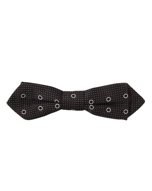 Corbata Papillon para Hombre de Seda 100% con Lunares Blancos y Negros de Dolce & Gabbana