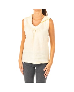 Camiseta sin mangas y cuello redondo JWU004 mujer