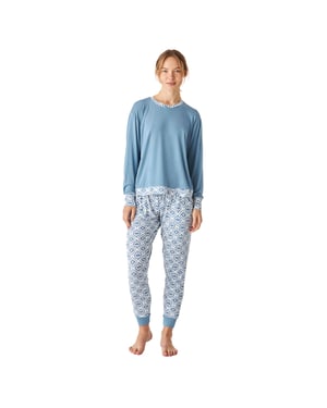 Pijama manga larga modal fino JJB1 mujer
