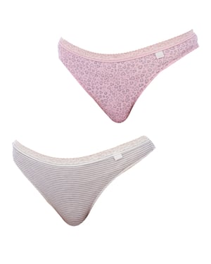 Pack 2 Tangas de Algodón 1031159 Mujer