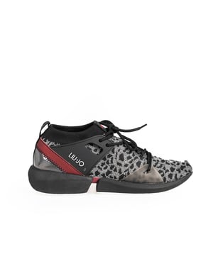 Liu-Jo Zapatillas de mujer negro, Plata