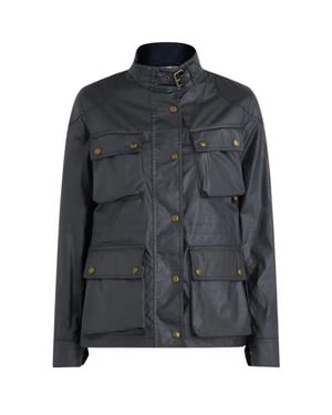 Chaqueta Belstaff Fieldmaster Dark Ink azul marino fina para mujer