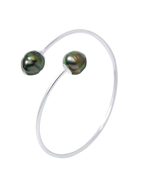 Bangle You and Me Tahitian Pearls Ricked 10-11 mm 925