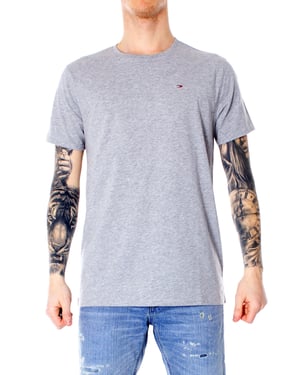 Tommy Jeans Tee SS Flag Slim Fit Shirt Gris
