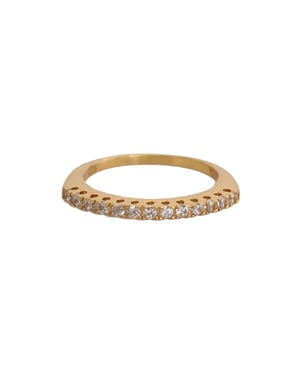 Anillo Nialaya Gold Auténtico para Mujeres con CZ Claro en Oro y Plata 925