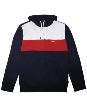 Ben Sherman Paneled Mens Navy Hoodie