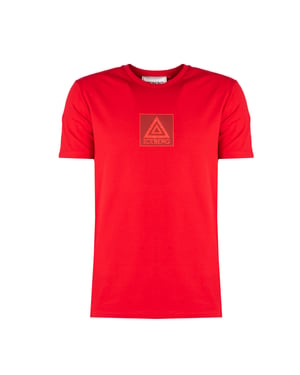 Iceberg T-Shirt C-Neck del hombre rojo