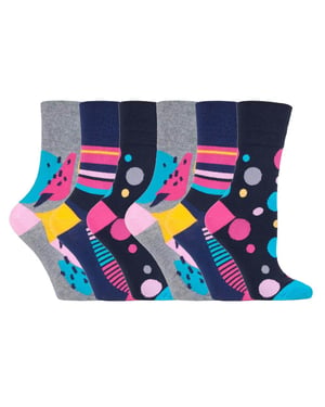 Sujeción Suave - 6 Pares de Calcetines Sin Elasticidad para Mujeres - GG189