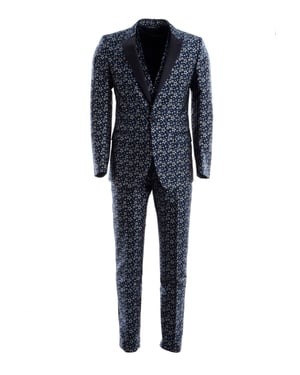 Traje de 1 botón para hombre Dolce & Gabbana Stars de 3 piezas