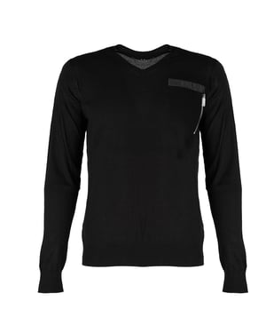 Les Hommes Suéter V-neck del hombre negro