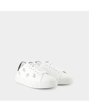 Versace Zapatillas La Greca - - Tejido - Blanco