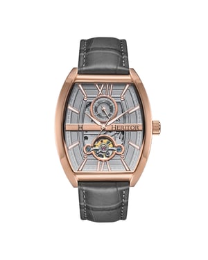 Reloj automático Heritor Masterson semiesqueleto con correa de cuero