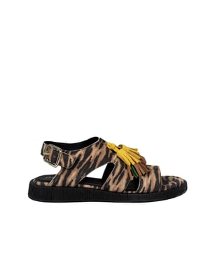 Geox Sandalias Taormina de mujer negro, beige