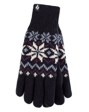 Heat Holders - Guantes térmicos suaves para mujer - Azul marino