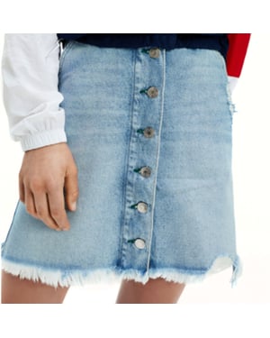 Falda vaquera acampanada de Tommy Jeans para mujer