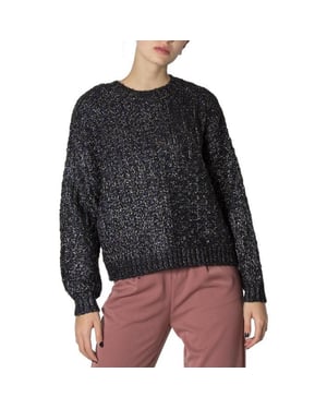 Suéter de Punto Negro para Mujer Desigual