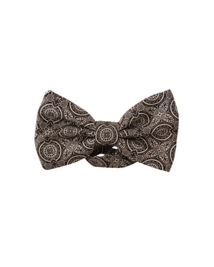 Corbata de hombre Papillon ajustable de seda 100% negra y blanca de Dolce & Gabbana