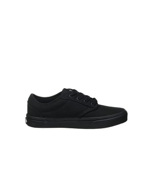 Vans Atwood Low Top Lace-Up Black Canvas Kids Plimsolls KI5186