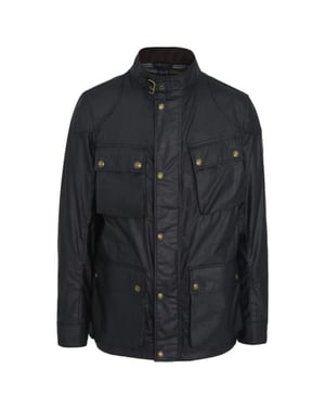 Belstaff Fieldmaster chaqueta encerada negra