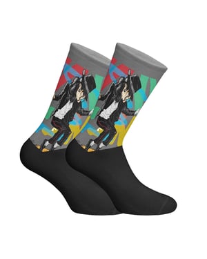 Calcetines de caña larga estampados elásticos unisex