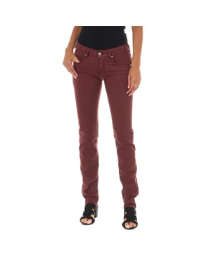 Pantalon Tejano Largo con bajos con corte estrecho 10DBF0475-B088 mujer