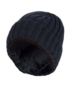 Heat Holders - Gorro de invierno de canalé para niños - Negro