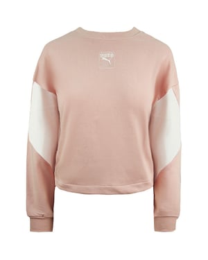 Puma Relaxed Fit Rebel Sudadera Cuello Redondo Rosa Mujer Jumper 583559 15