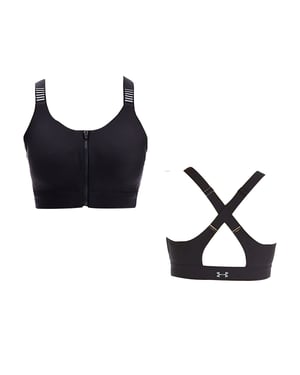 Under Armour Sports Bra High Impact Zip Front Reflective - Mujeres