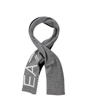 Bufanda EA7 para hombre con relieve del logotipo original