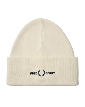 Gorro Fred Perry Classic Logo Blanco Crudo