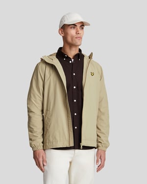 Chaqueta ligera verde corta con capucha Sage Unifrom de Lyle & Scott Branded