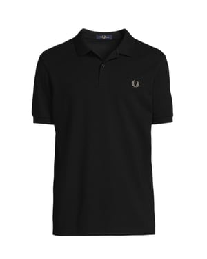 Polo ajustado GBFred Perry con logo negro/cromo