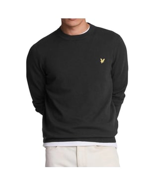 Jersey sin cierres gris metalizado con cuello redondo de Lyle & Scott