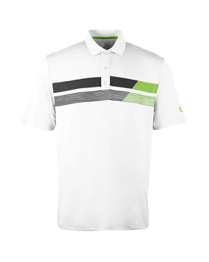 Isla Verde asimétrico estampado para hombres blancos Polo de golf de golf