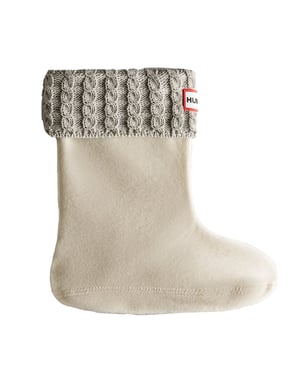 Calcetines de bota Hunter Recycled Mini Cable Kids Beige