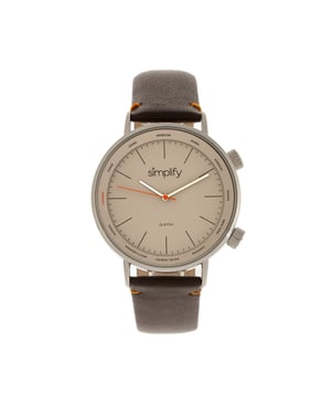 Simplifique el reloj con correa de cuero 3300