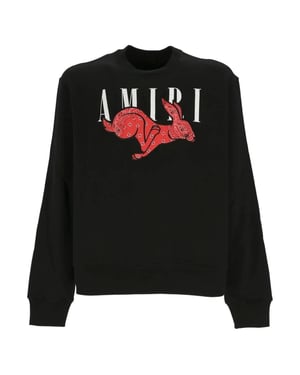 Sudadera negra con logo de conejo Amiri Cny