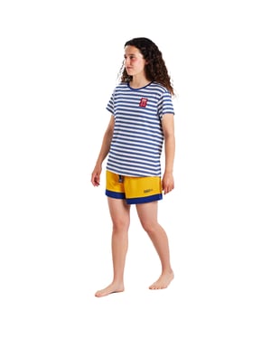 Women's short-sleeved and round neck pajamas MUEH0200