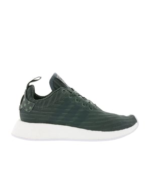 Adidas nmd_r2 primeknit entrenadores verdes para mujeres