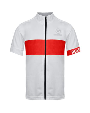 Rossignol Camiseta de manga corta con cremallera blanca/roja