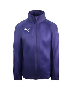 Puma Liga Repelente de agua Zip Up Up Mens Entrenamiento azul marino Núcleo de la lluvia 655304 06