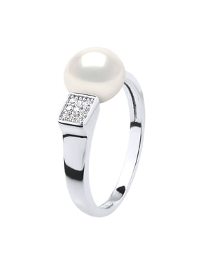 Joyería de perlas de agua dulce ajustable de anillo 9-10 mm dorado 925