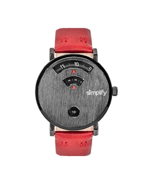 Simplifique el reloj con correa de cuero 7000