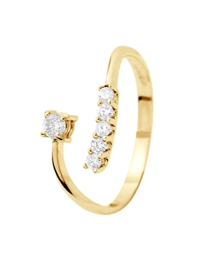 Diamantes de anillo de joyería 0.15 cts de oro amarillo