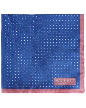Pañuelos Hackett London Printed Quad Hombre Azul/Rosa Hank