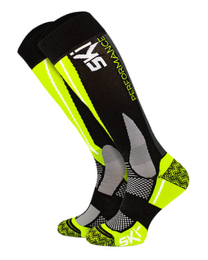 Calcetines Técnicos de Esquí | COMODO | Calcetines de snowboard hasta la rodilla de alto rendimiento | Hombre y Mujer - Verde