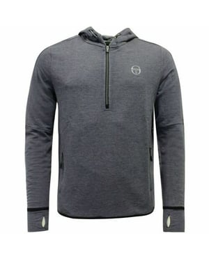Sergio Tacchini manga larga medio cremallera para hombre con capucha masculina Idra Sweaters 37678 961